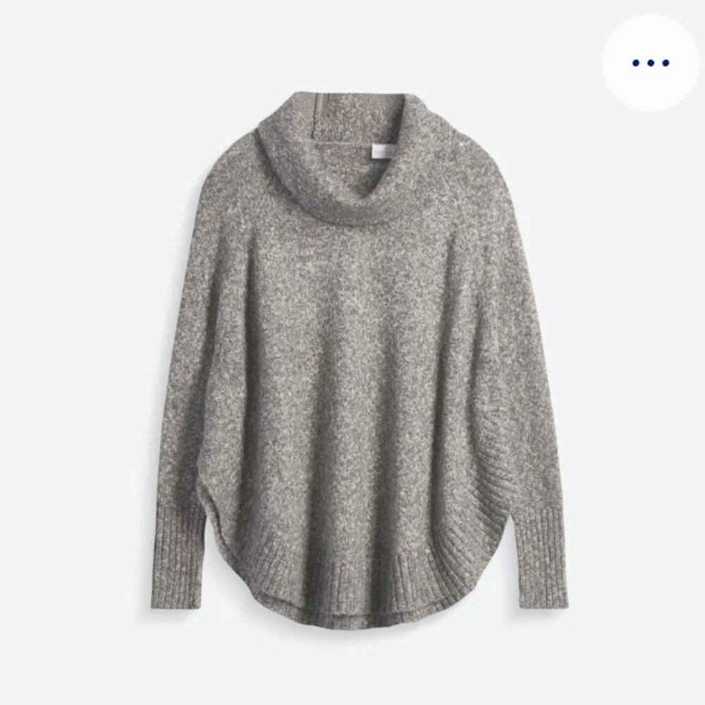 Zaryn Cotton Blend Poncho Pullover